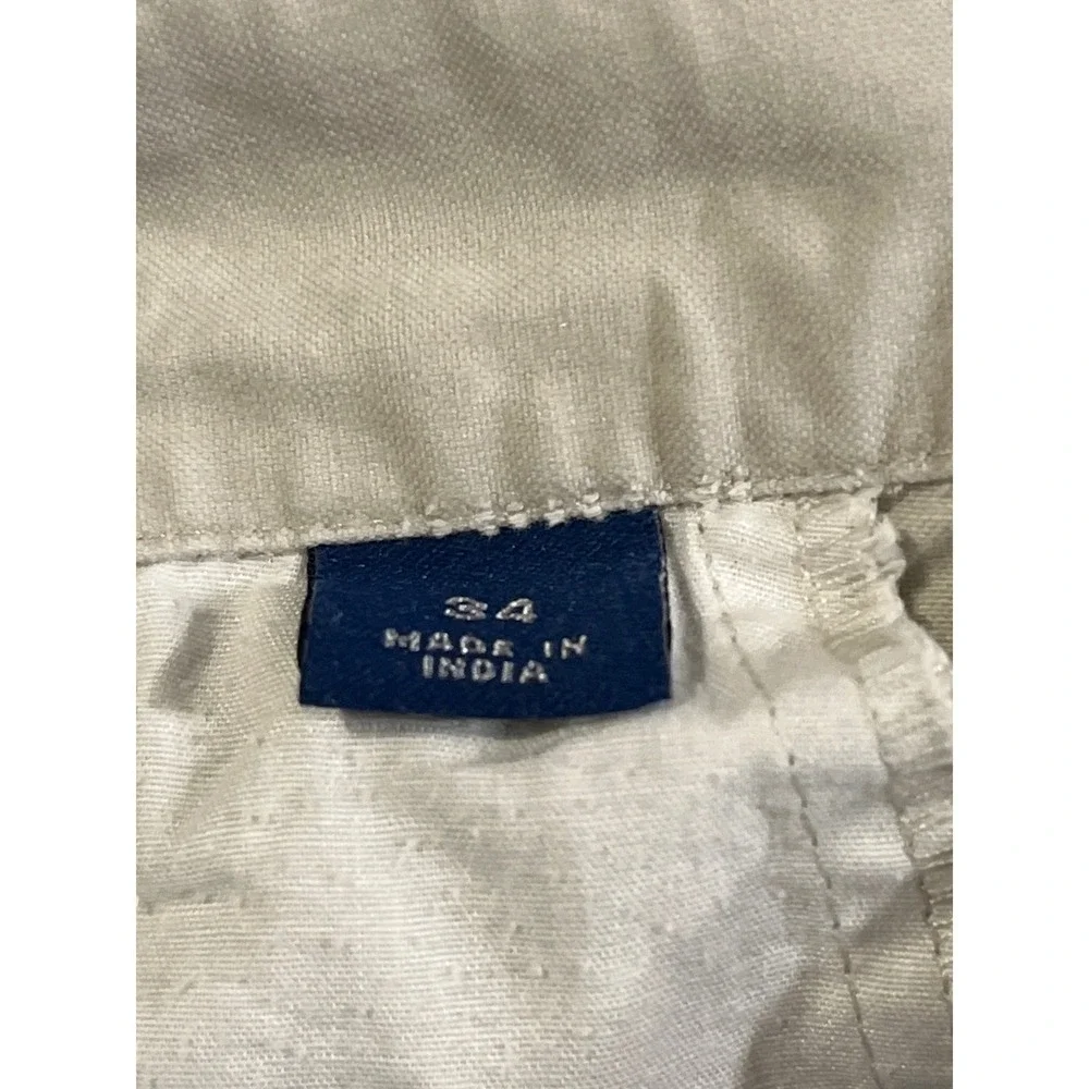 Callaway Golf Mens Khaki Cargo Shorts Size 34 Flat Front Pockets‎ Casual Outdoor